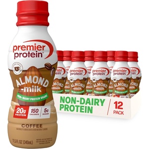 image:imagePremier Protein NonDairy Plant Based Almondmilk Protein Shake Vanilla 20g Protein 5g Sugar GlutenFree 115 Fl oz 12 PackCoffee