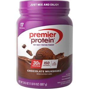 image:imagePremier Protein Powder Vanilla Milkshake 30g Protein 1g Sugar Gluten Free No Soy 402 oz 29 ServingsChocolate