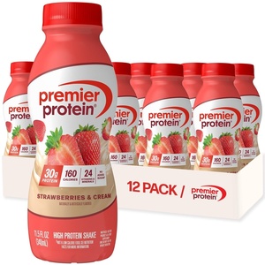 image:imagePremier Protein Shake Caf Latte 30g Protein No Added Sugar 24 Vitamins amp Minerals to Support Immune Health Coffee Beverage for Energy GlutenFree 115 fl oz 6 PackStrawberries  Cream