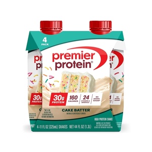 image:imagePremier Protein Shake Chocolate Peanut Butter 30g Protein No Added Sugar 24 Vitamins amp Minerals to Support Immune Health 11 fl oz 4 PackCake Batter