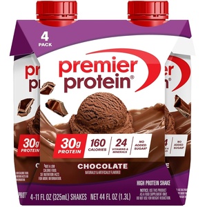 image:imagePremier Protein Shake Chocolate Peanut Butter 30g Protein No Added Sugar 24 Vitamins amp Minerals to Support Immune Health 11 fl oz 4 PackChocolate