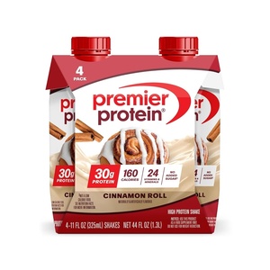 image:imagePremier Protein Shake Chocolate Peanut Butter 30g Protein No Added Sugar 24 Vitamins amp Minerals to Support Immune Health 11 fl oz 4 PackCinnamon Roll