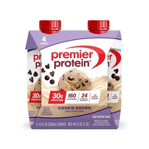 image:imagePremier Protein Shake Chocolate Peanut Butter 30g Protein No Added Sugar 24 Vitamins amp Minerals to Support Immune Health 11 fl oz 4 PackCookie Dough