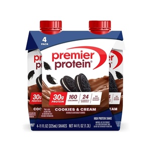 image:imagePremier Protein Shake Chocolate Peanut Butter 30g Protein No Added Sugar 24 Vitamins amp Minerals to Support Immune Health 11 fl oz 4 PackCookies  Cream
