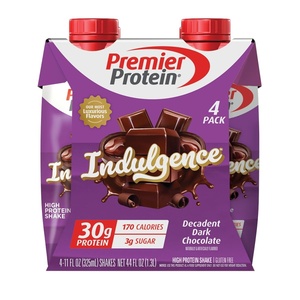 image:imagePremier Protein Shake INDULGENCE White Chocolate Raspberry 30g Protein 170 Calories 3g Sugar 11 fl oz 4 Pack Packaging May VaryDark Chocolate