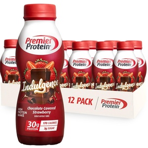 image:imagePremier Protein Shake INDULGENCE White Chocolate Raspberry 30g Protein 170 Calories 3g Sugar 115 fl oz 12 Pack Packaging May VaryChocolate Covered Strawberry