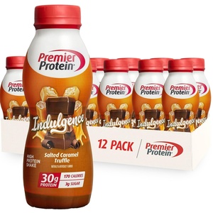 image:imagePremier Protein Shake INDULGENCE White Chocolate Raspberry 30g Protein 170 Calories 3g Sugar 115 fl oz 12 Pack Packaging May VarySalted Caramel Truffle