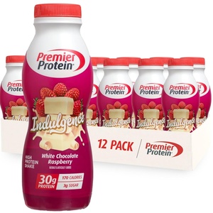image:imagePremier Protein Shake INDULGENCE White Chocolate Raspberry 30g Protein 170 Calories 3g Sugar 115 fl oz 12 Pack Packaging May VaryWhite Chocolate Raspberry