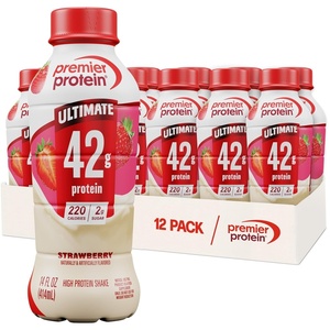 image:imagePremier Protein ULTIMATE 42g High Protein Shake Energy Caf Latte 12 Ct  Caffeinated 220 Calories 2g Sugar 24 Vitamins amp Minerals Supports Muscle Health GlutenFree Protein Snack 14 ozStrawberry